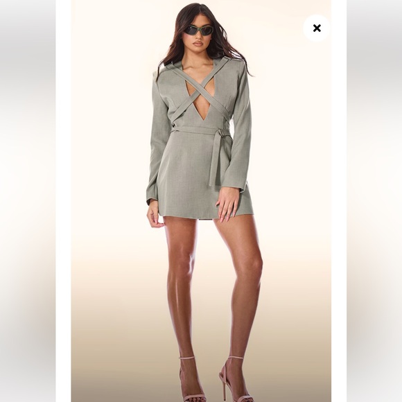 PLT - New with tags - Blazer Dress Sage - Size 6 - Picture 3 of 5